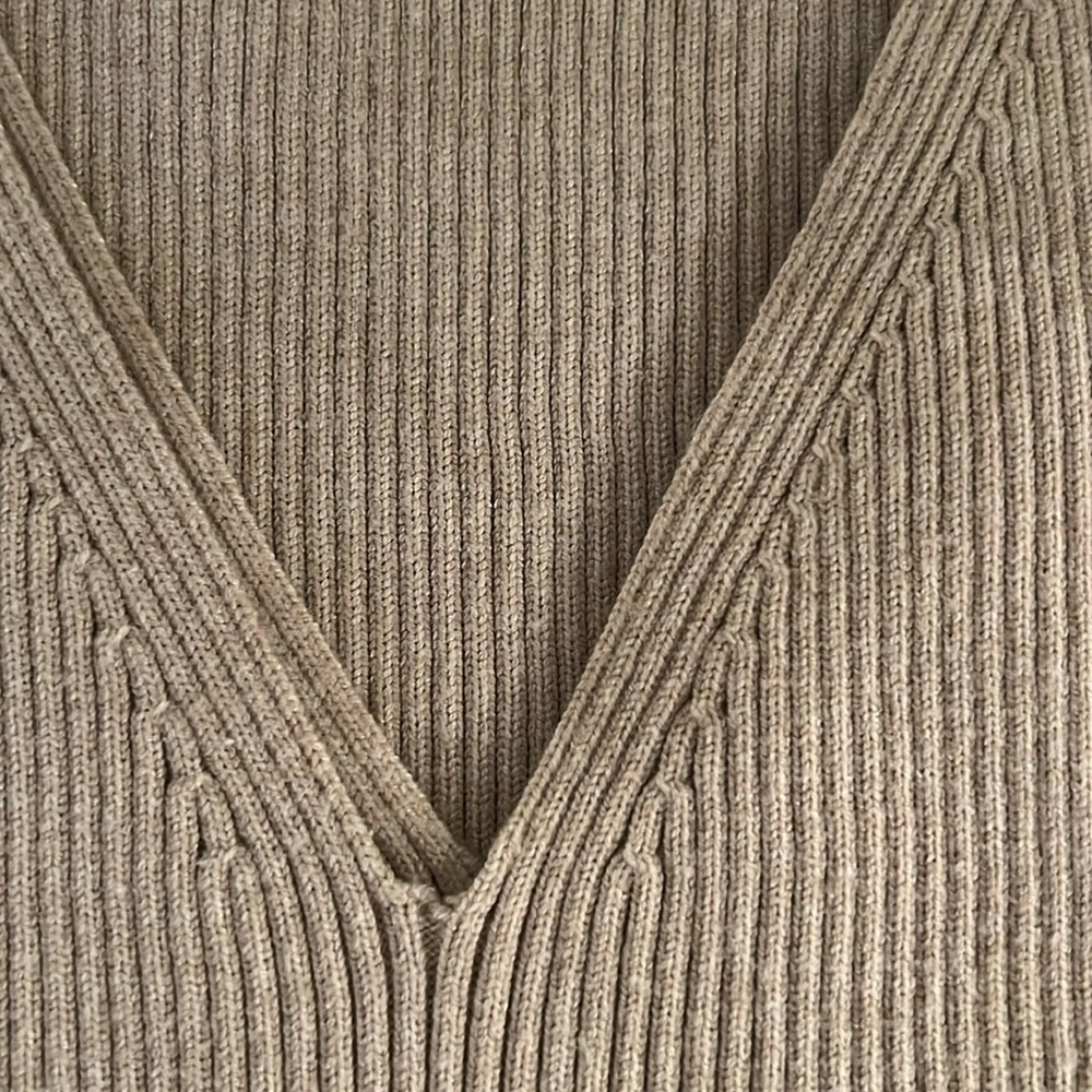 Zara Ribbed Knit Sleeveless Sweater Tank Dress - Picture 3 of 6
